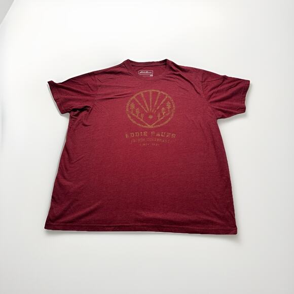 Eddie Bauer Pacific Northwest T-Shirt Mens XL Red Hiking Camping Outdoors (193)‎ - Picture 1 of 5